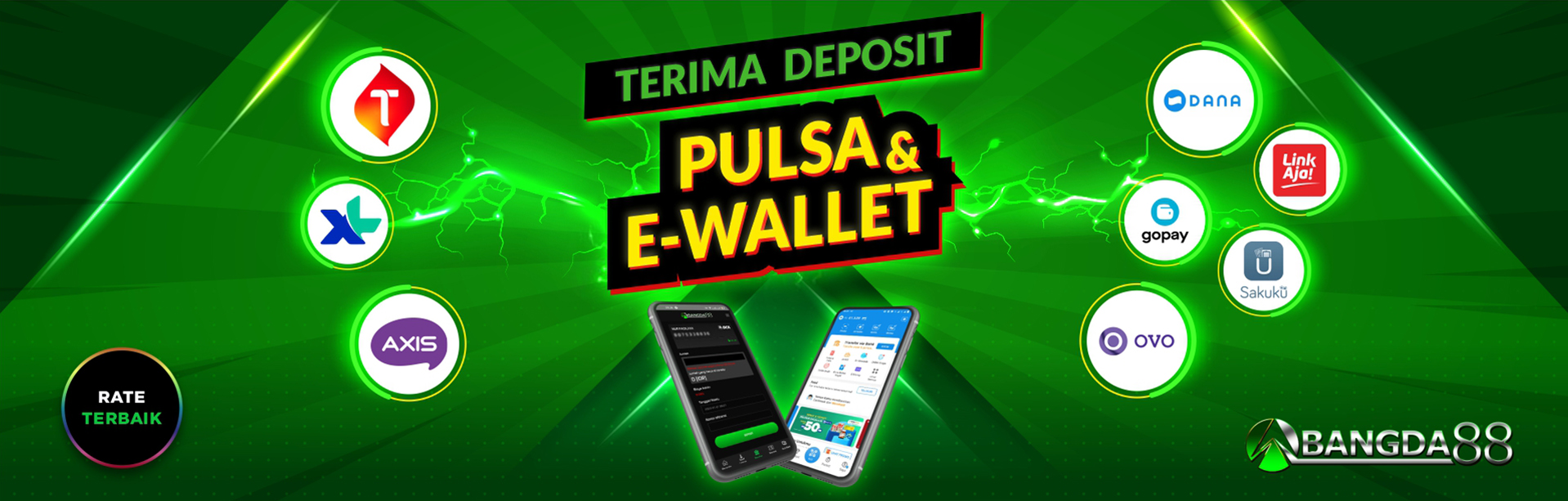 Terima Deposit via Pulsa & E-wallet